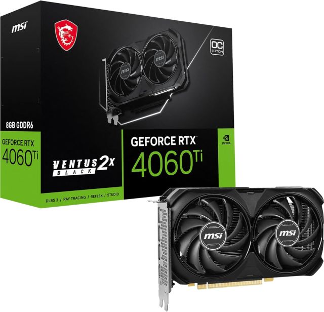 Carte Graphique MSI RTX 4060Ti VENTUS 2X BLACK 8G OC